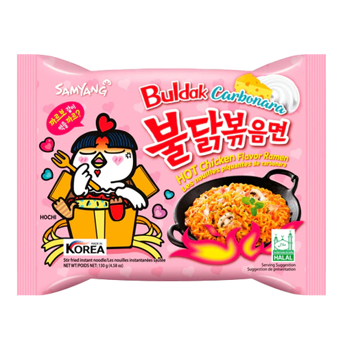 Buldak Samyang Hot Chicken Ramen Carbonara (5x130g)