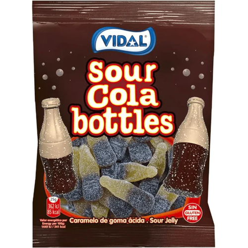 Vidal HALAL Sour Cola Bottles (14x90g)